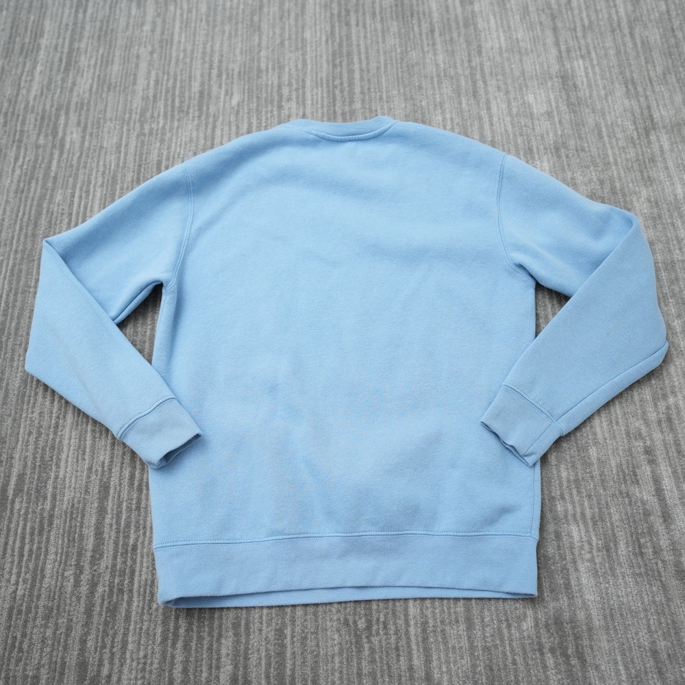 Quiksilver Sweatshirt Men Sky Blue Crewneck Logo Casual Pullover Soft Small - Picture 2 of 9